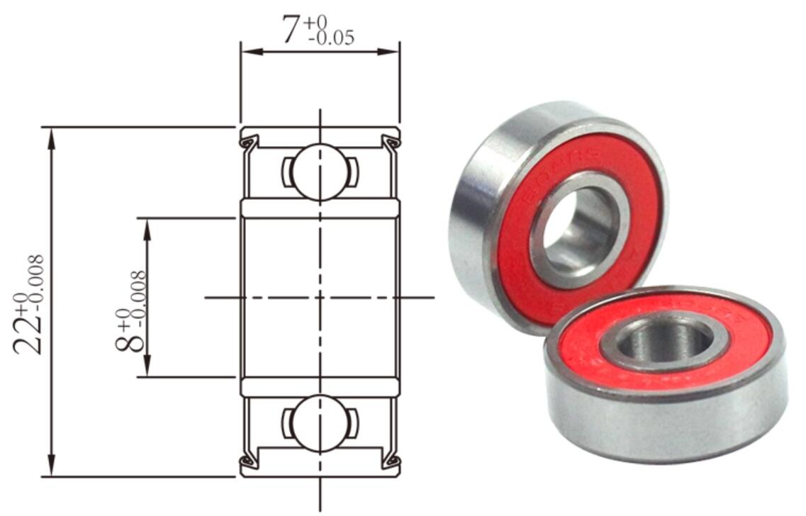 swap skating bearings 608 size 