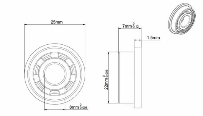 F608 bearing drawing 