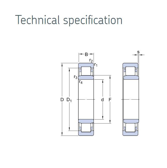 NU2218 Bearings Dimension 