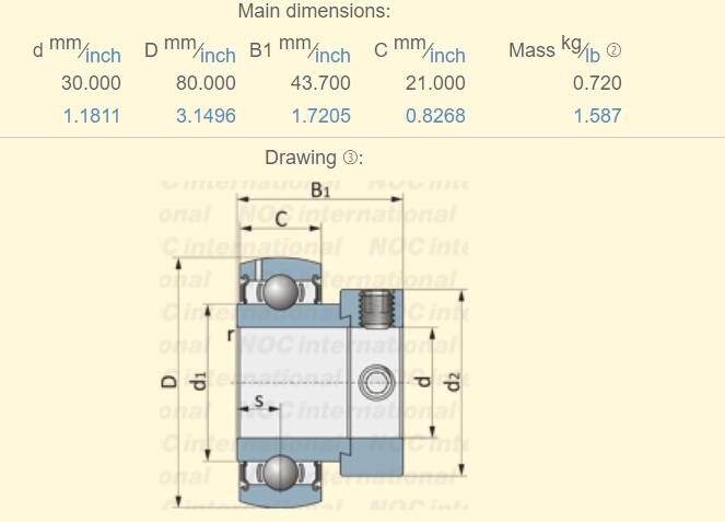  GRAE 30-208 NPP-B-AH01 bearing size 